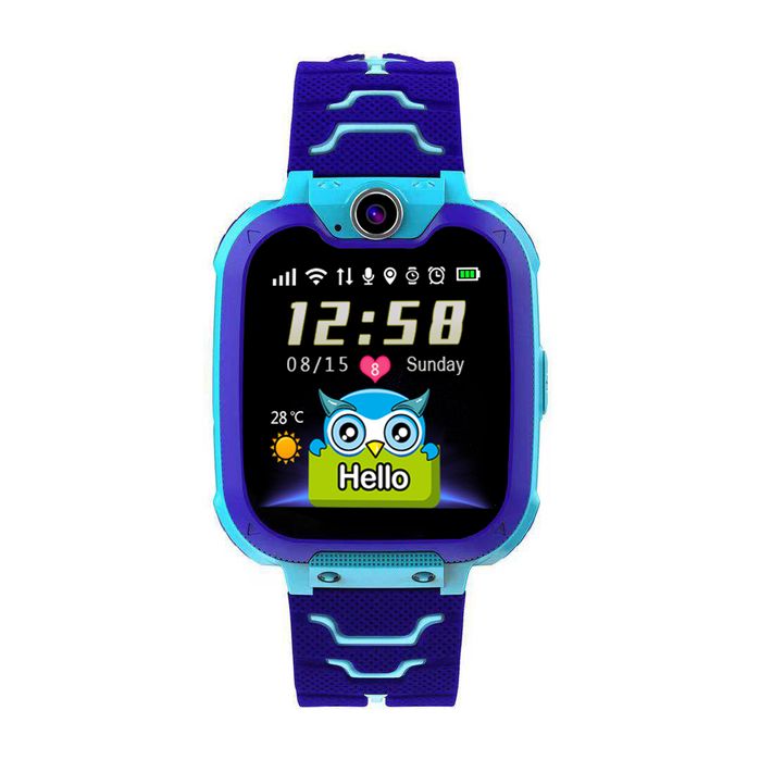 Wodoodporny Smartwatch Dziecięcy Niebieski z GPS i Funkcją SOS