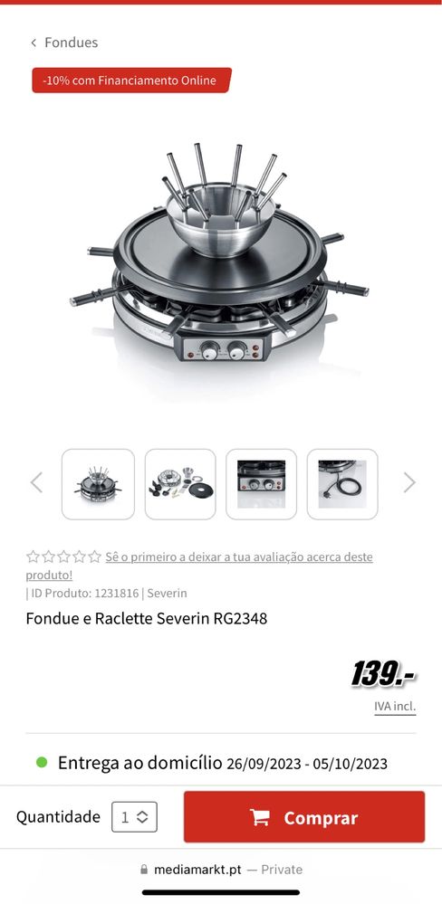 Fondue e Raclette - Severin RG2348