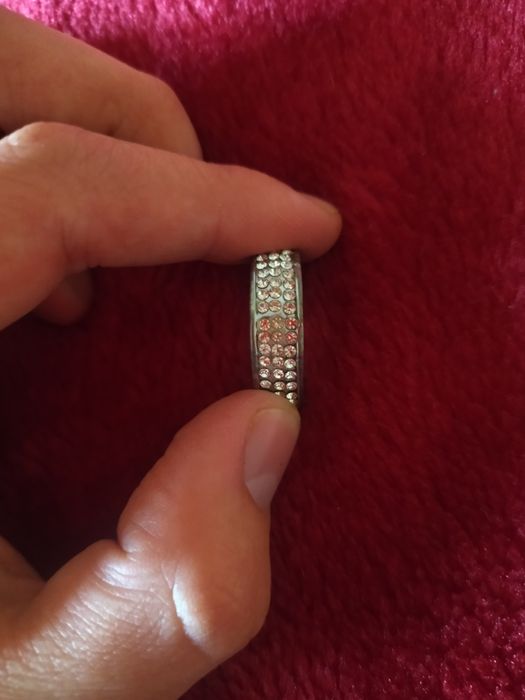 Anel prateado tamanho 16 ( Portes grátis)