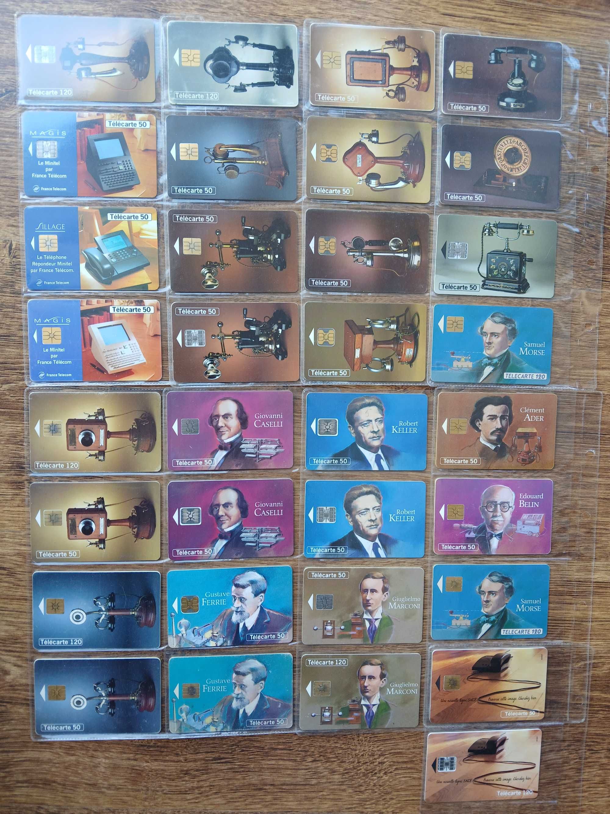 Karty telefoniczne francja Stare Telefony