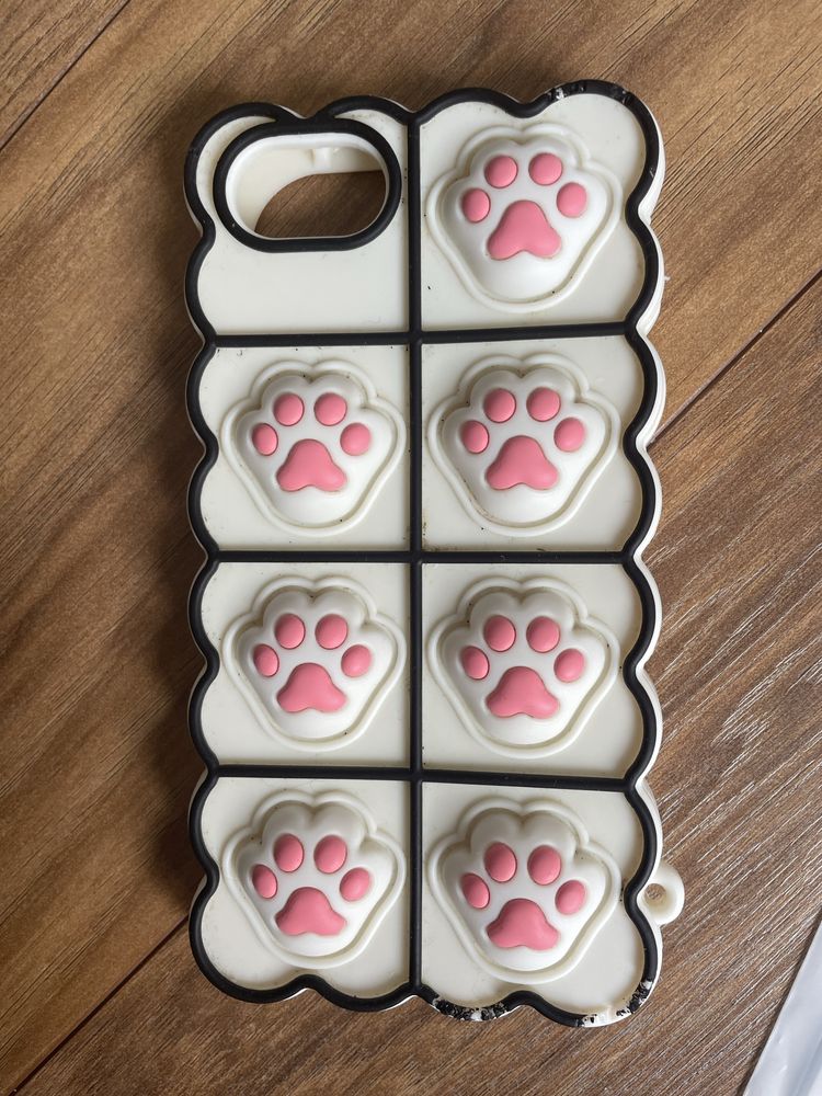 Szybka i etui iPhone 8SE kocie łapki