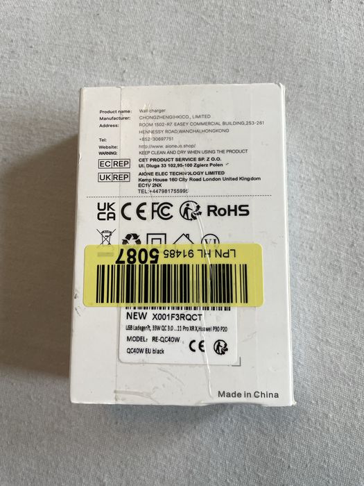 Kostka ładowarka quick charge 3.0 usb RE-QC40W