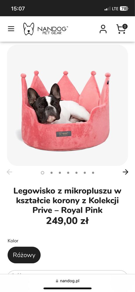 Legowisko z mikropluszu nandog