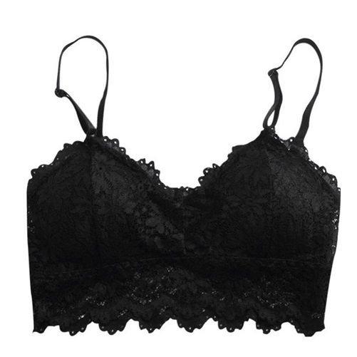 Top Sexy de Renda Preto/Bordeaux/Azul