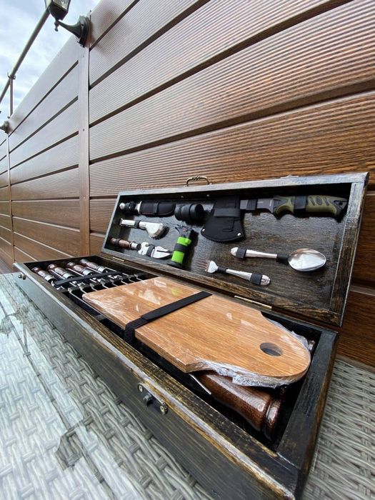 Подарок мужчине, набор шампуров, набор для пикника