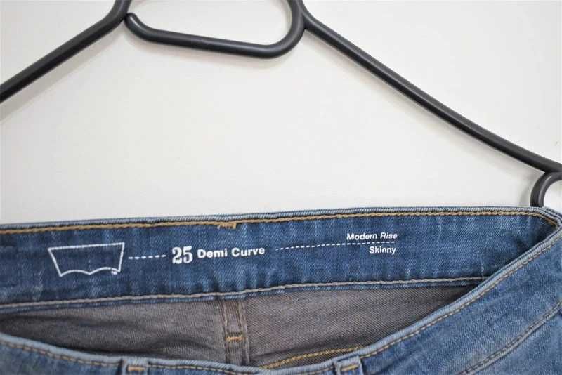 Levi's jeansy skinny rurki elastan Demi Curve Modern Rise 25/32 XS S