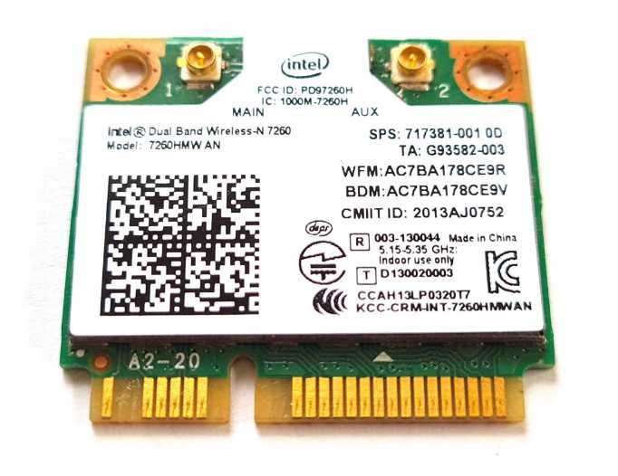Karta WIFI Intel 7260HMW AN