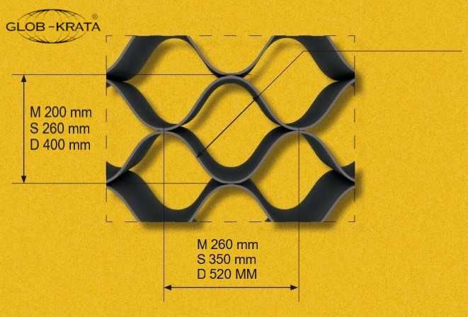 Geokrata,geosiatka, Geobunky, Geocell mała 7,5cm, 75mm (PRODUCENT)