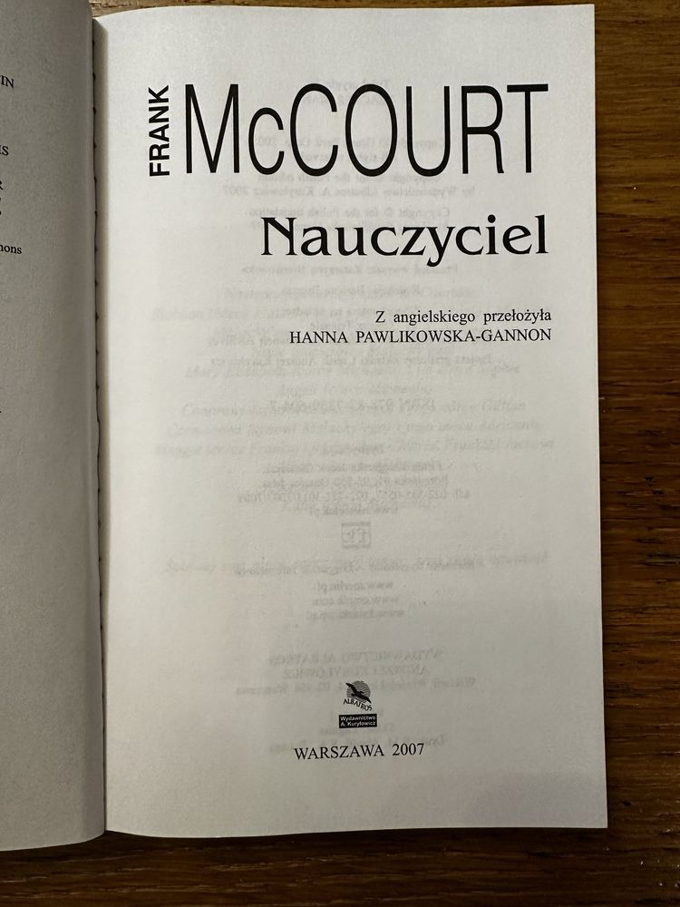 Nauczyciel. Frank McCourt