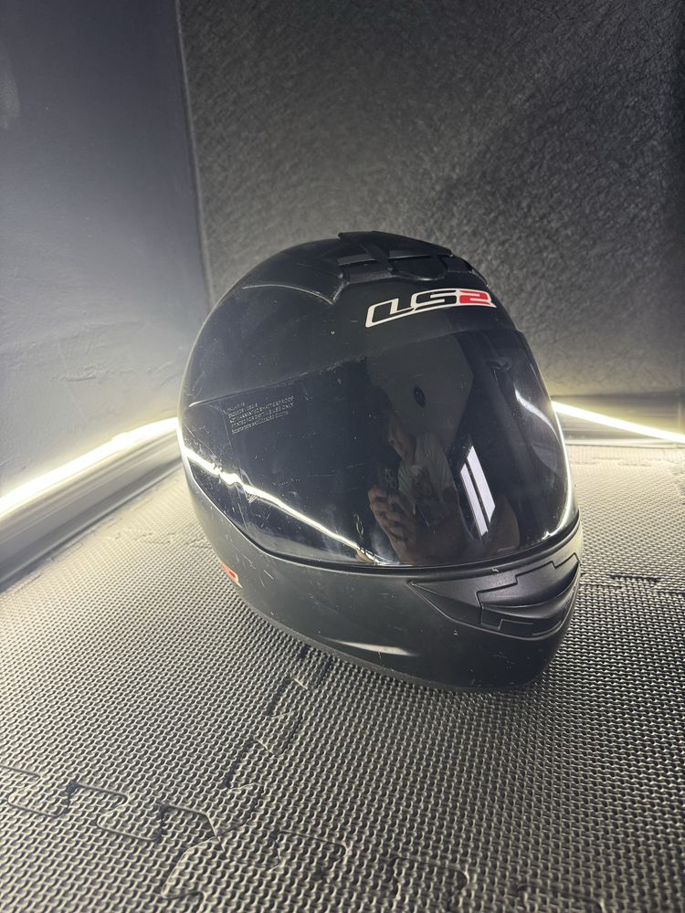 Kask motocyklowy LS2, czarny, rozmiar L