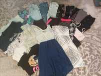 Spodnie,bluzy tshirty dziewczęce zestaw roz. 158
