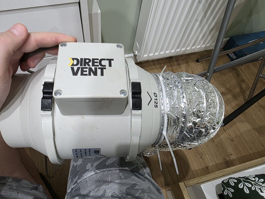 Wentylator kanałowy z rurą spiro