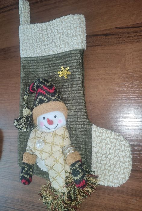Подарункові Ексклюзивні Новорічні/Різдвяні чобітки/шкарпетки Handmade