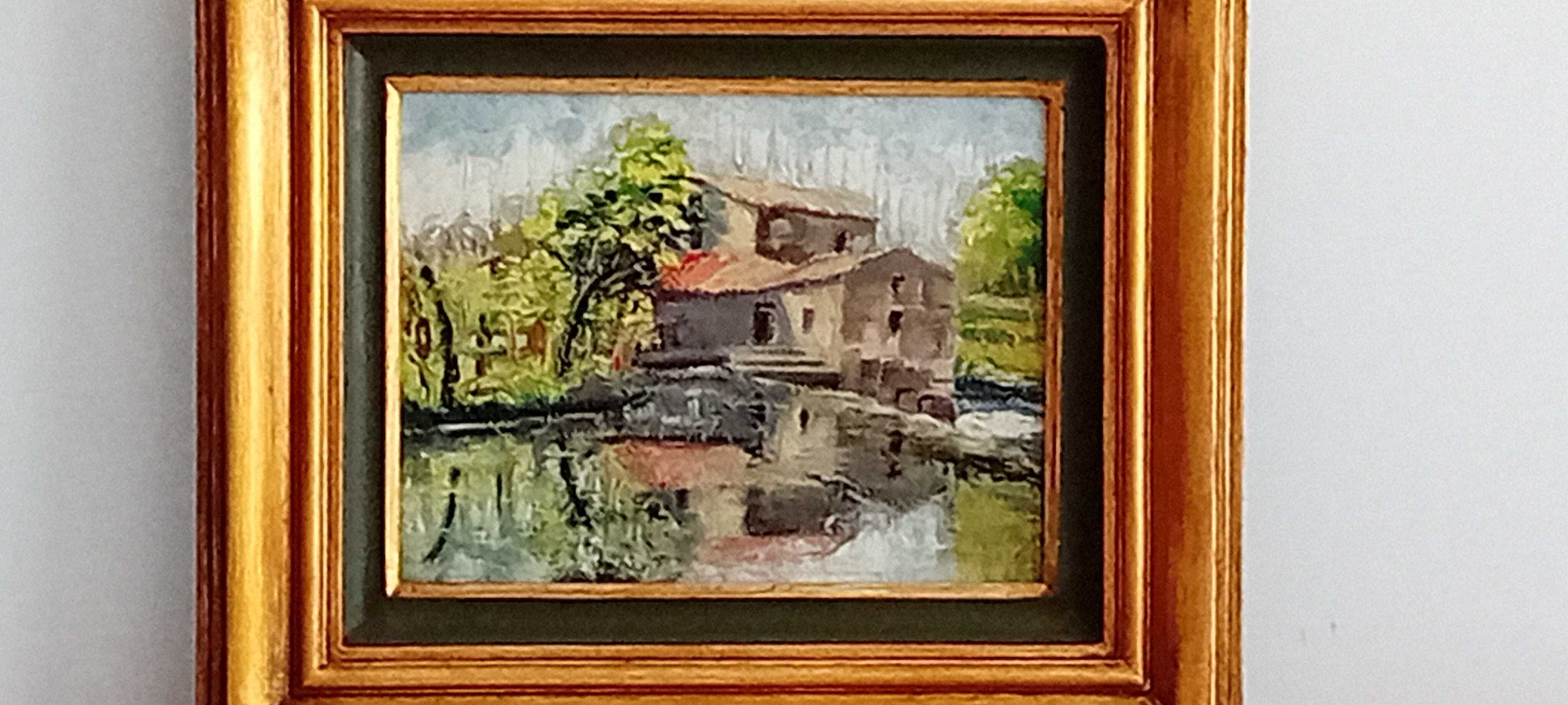 Quadro Original  Paisagem Pintura Óleo sobre Plátex 45 x 38 cm!