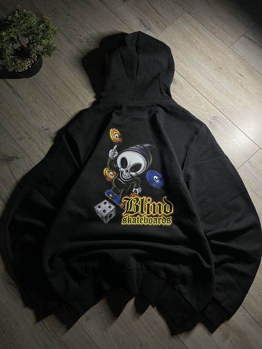 Худі Blind, oversized t-shirt ecko, sk8, y2k, чорна кофта блінд світшо