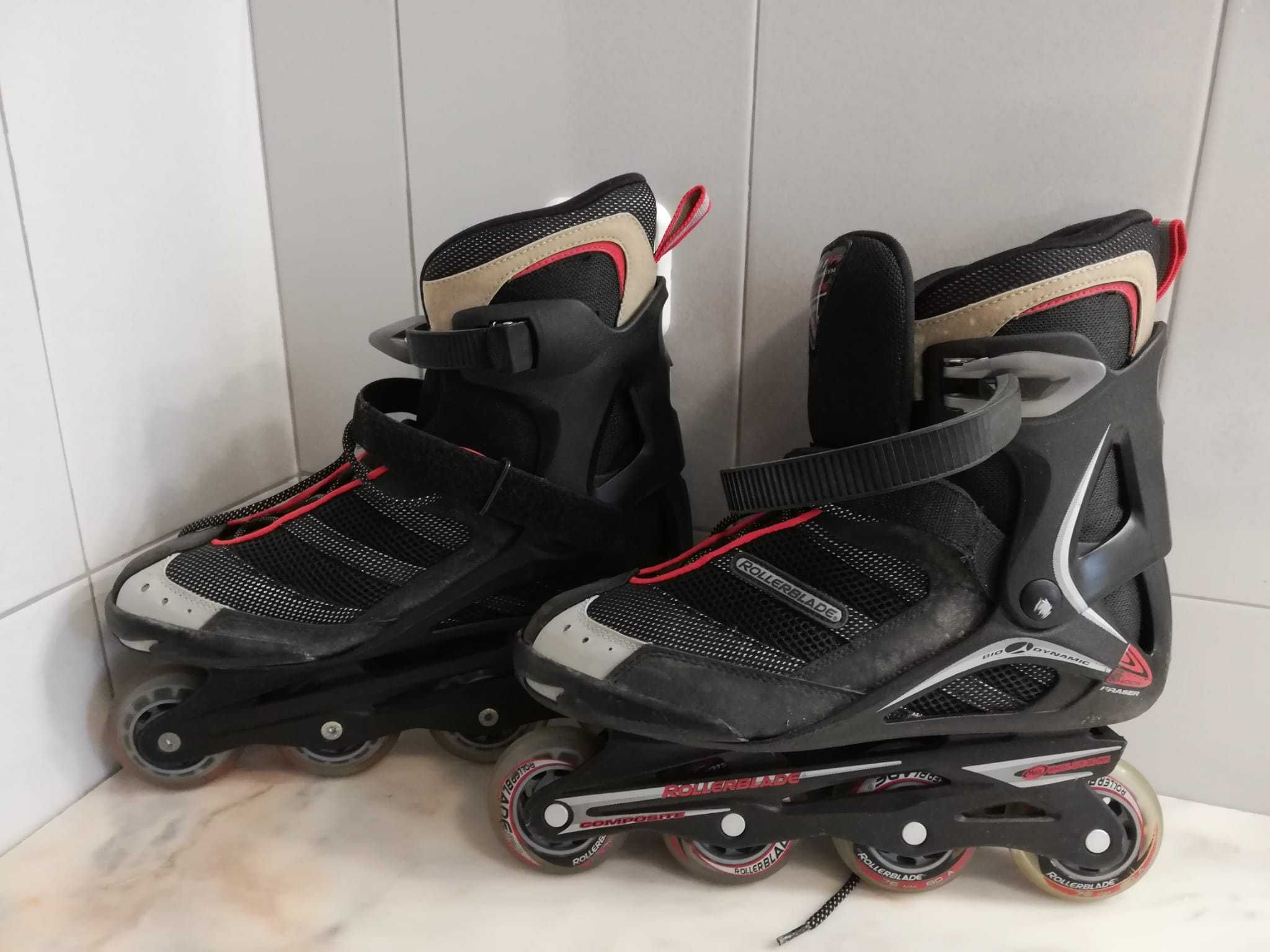 Patins em linha em ótimo estado