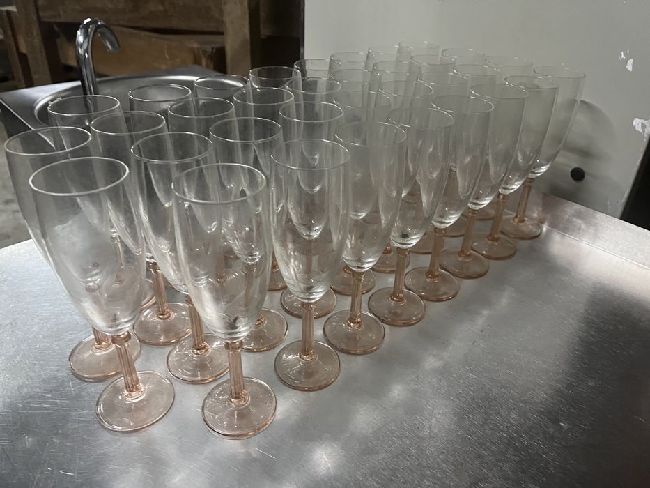 Flutes em cristal d’arques conjunto de 34 unidades