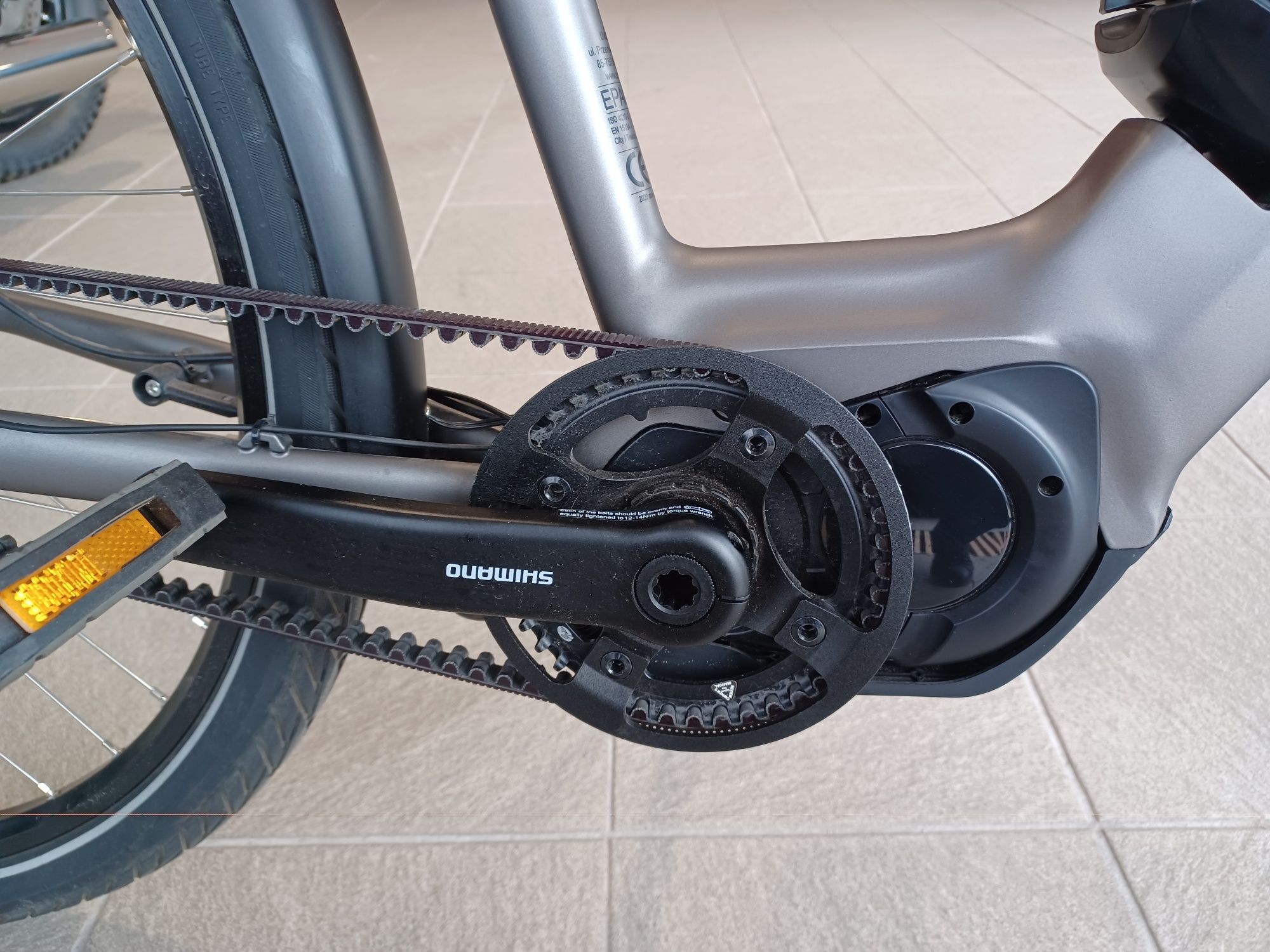 Rower elektryczny Unibike Energy rama 21", napęd-pasek, stan idealny