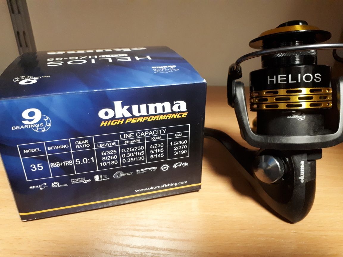 Kołowrotek Okuma Helios GOLD HXG-35 lekki węglowy wytrzymały