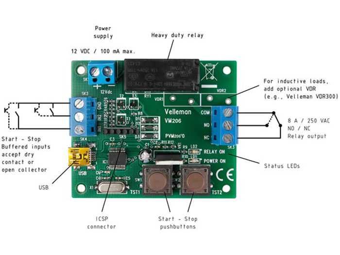 Módulo - Temporizador Universal com Interface USB - VM206 Velleman