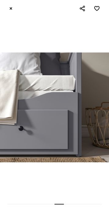 Hemnes Ikea łóżko szare jak nowe