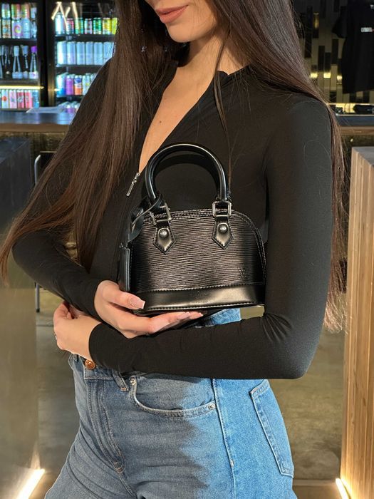 Сумка Louis Vuitton Nano Alma Epi Leather Black (Оплата при отриманні)