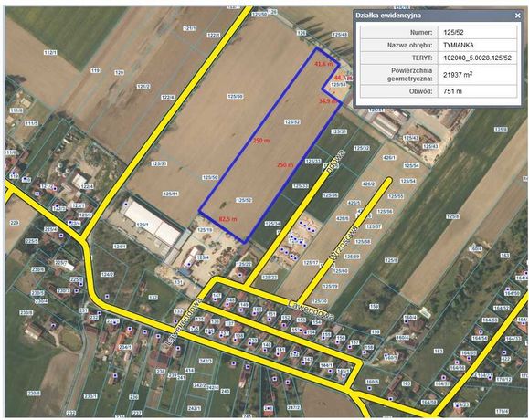 Działka budowlana 2,19 ha, łódzkie, gm. Stryków, miejscowość Tymianka