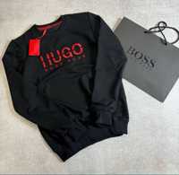 MEGA SALE! Жіночий світшот Hugo Boss у базовому чорному кольорі S-XXL