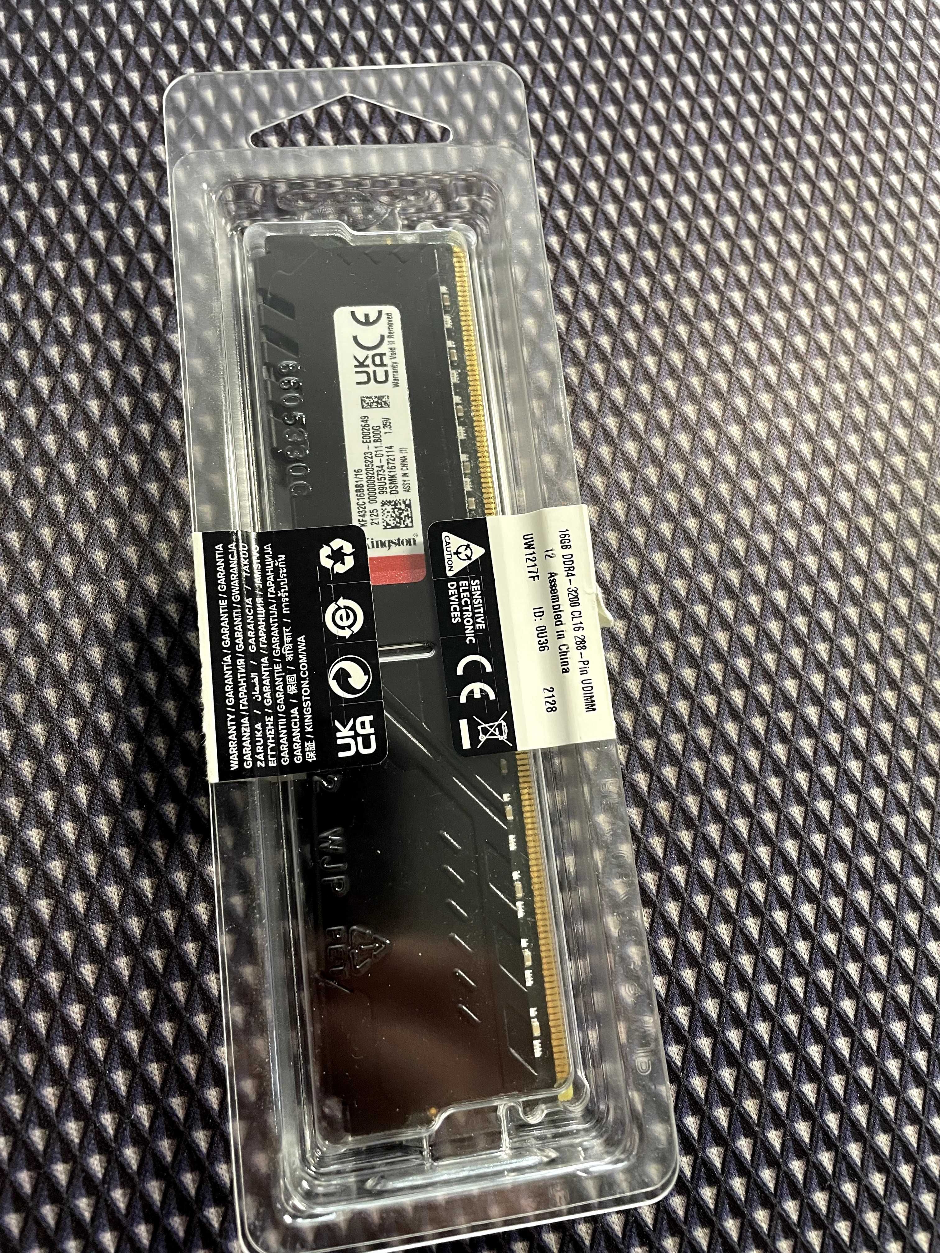 Memória RAM Kingston Fury 16GB (1x16GB) DDR4-3200MHz 1R CL16 Preta