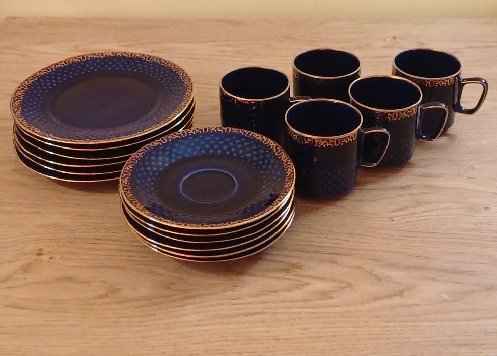 Tułowice PRL -zestaw do kawy i ciasta