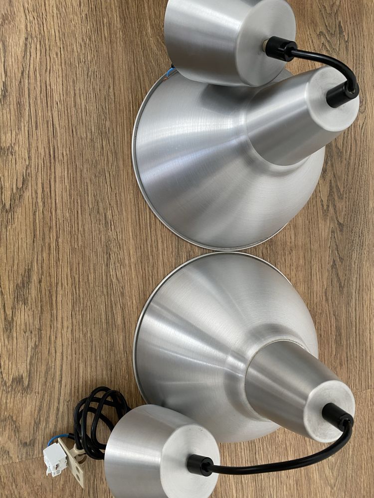 Dwie lampy srebrne ikea