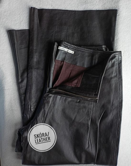 Spodnie skórzane Monoprix/Wysoki stan