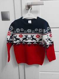 Sweter zimowy świąteczny rozmiar 110