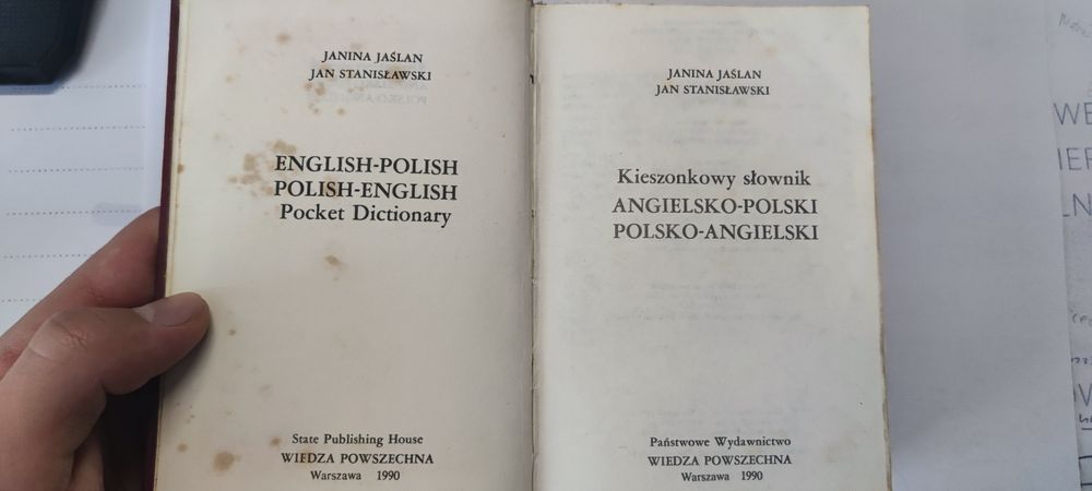 Słownik kieszonkowy angielsko-polski, polsko-angielski
