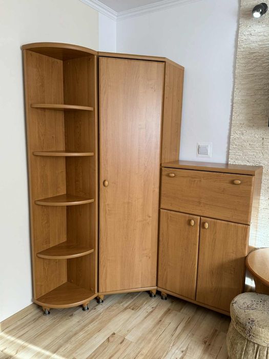 Zestaw mebli olchowych szafa regał barek stolik + pufy