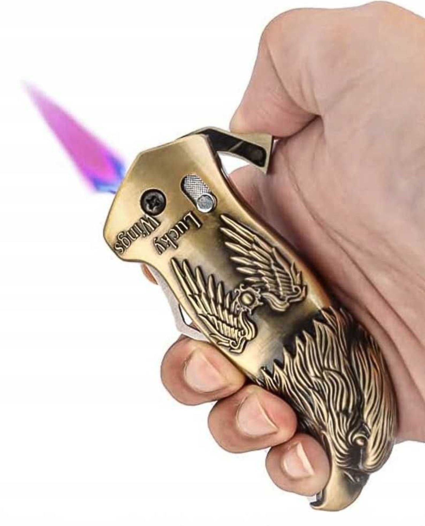 Zapalniczka żarowa Z Nożem 2 W 1 Finka Orzet Eagle Metal Prezent