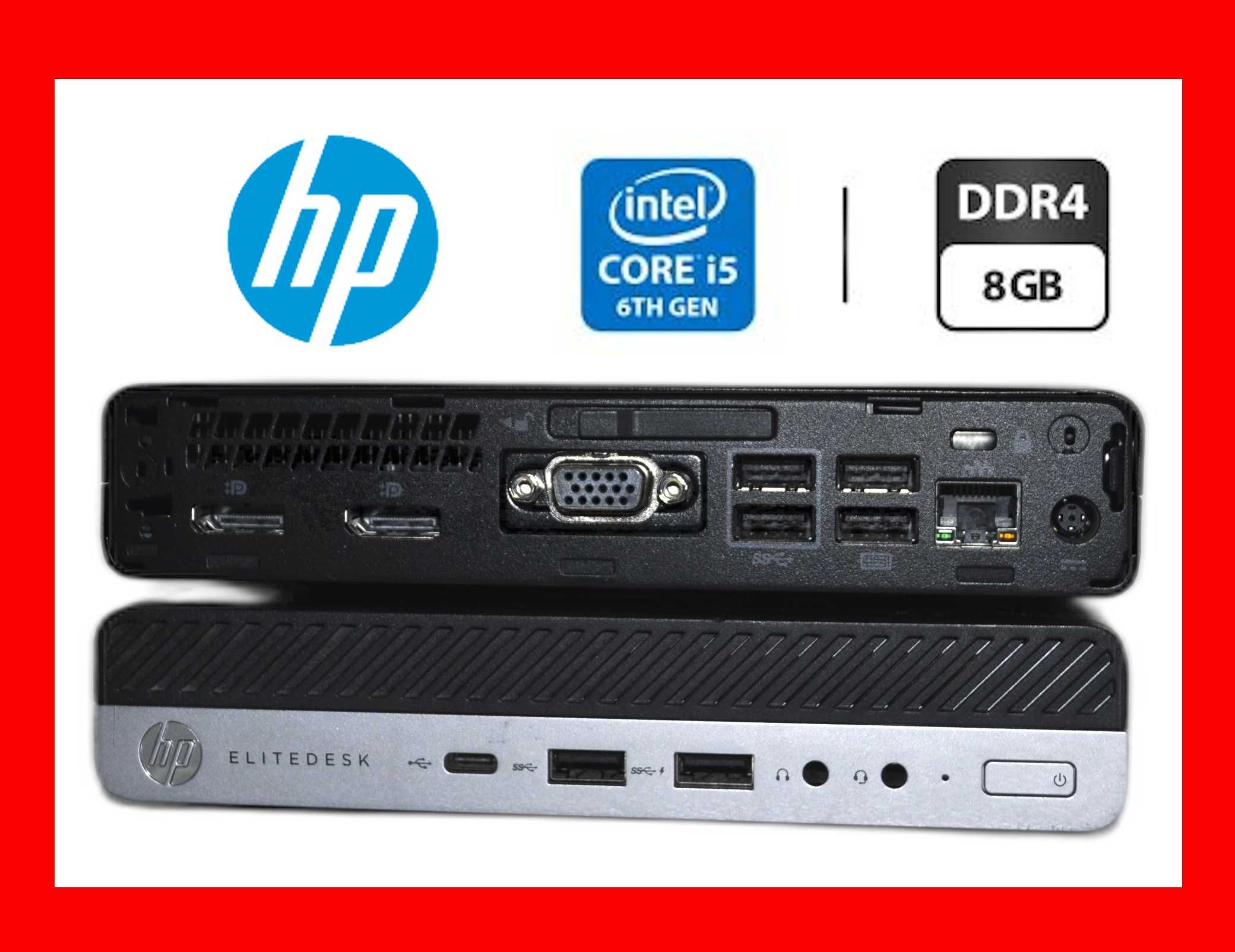 Неттоп HP elitedesk 800 g3 Desktop Mini PC - USFF Intel Core i5-6500T