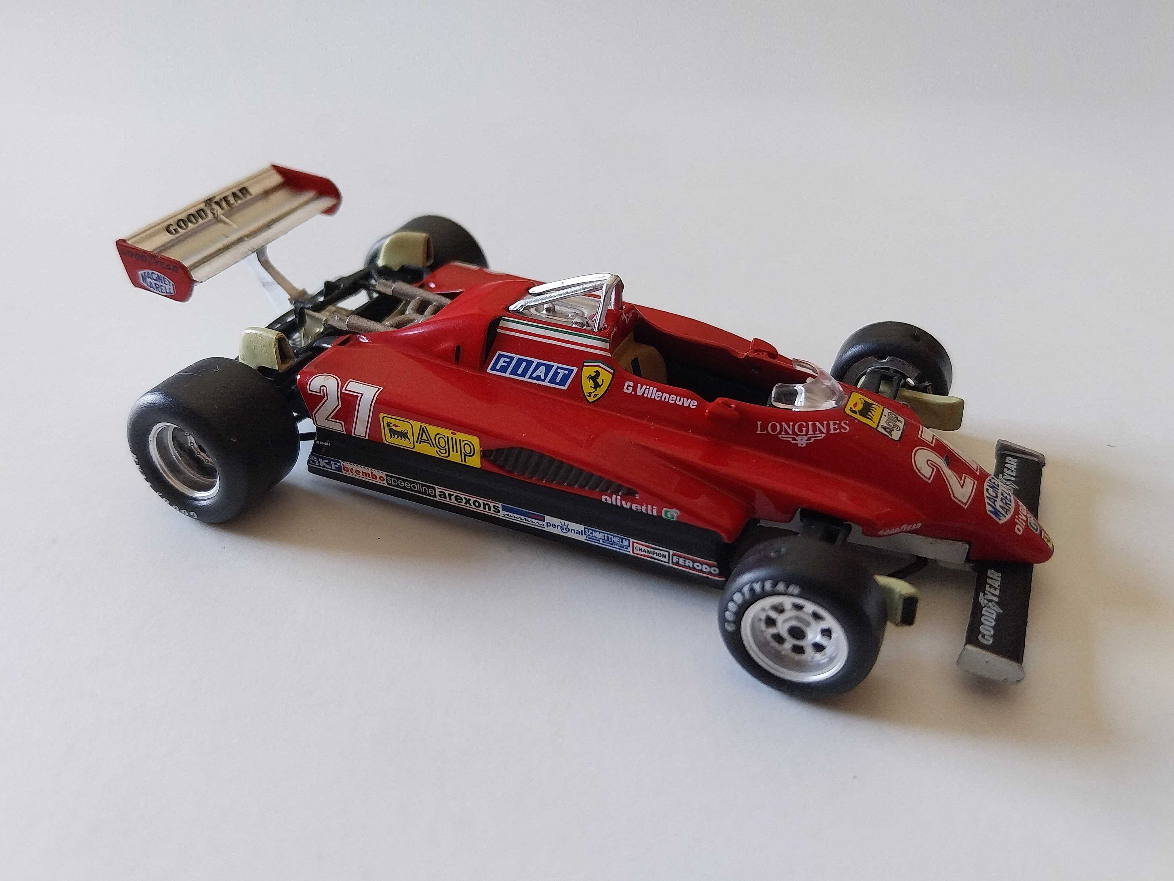 miniatura 1/43 FERRARI F126-C2 Gilles Villeneuve | edição Altaya