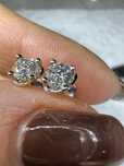 Золотые серьги 1 ct пусеты бренд Brev 750