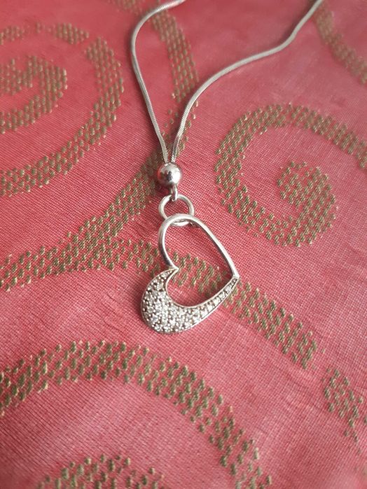 Fio em prata com coração (Portugal) séc. XX