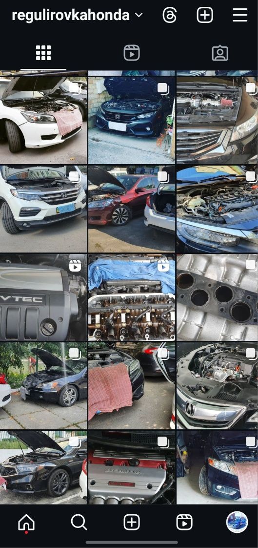 Регулировка клапанов Honda. Выездная.