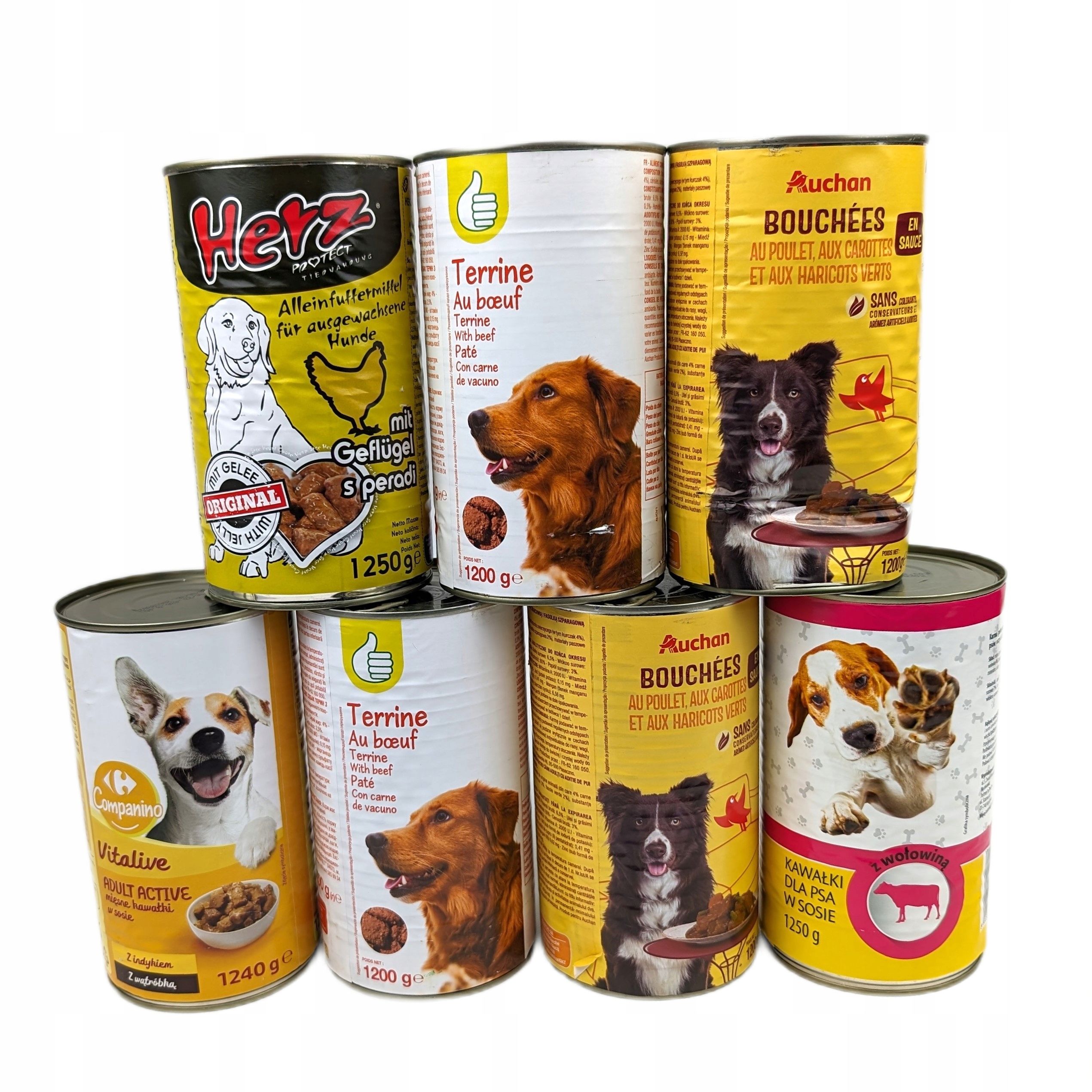 Puszka Mokra Karma Dla Psa Zestaw Mix Smaków 8Szt X 1250G