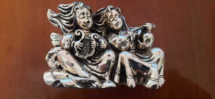 ангелы музыканты серебро 925 пр. клеймо silver plated отличный подарок