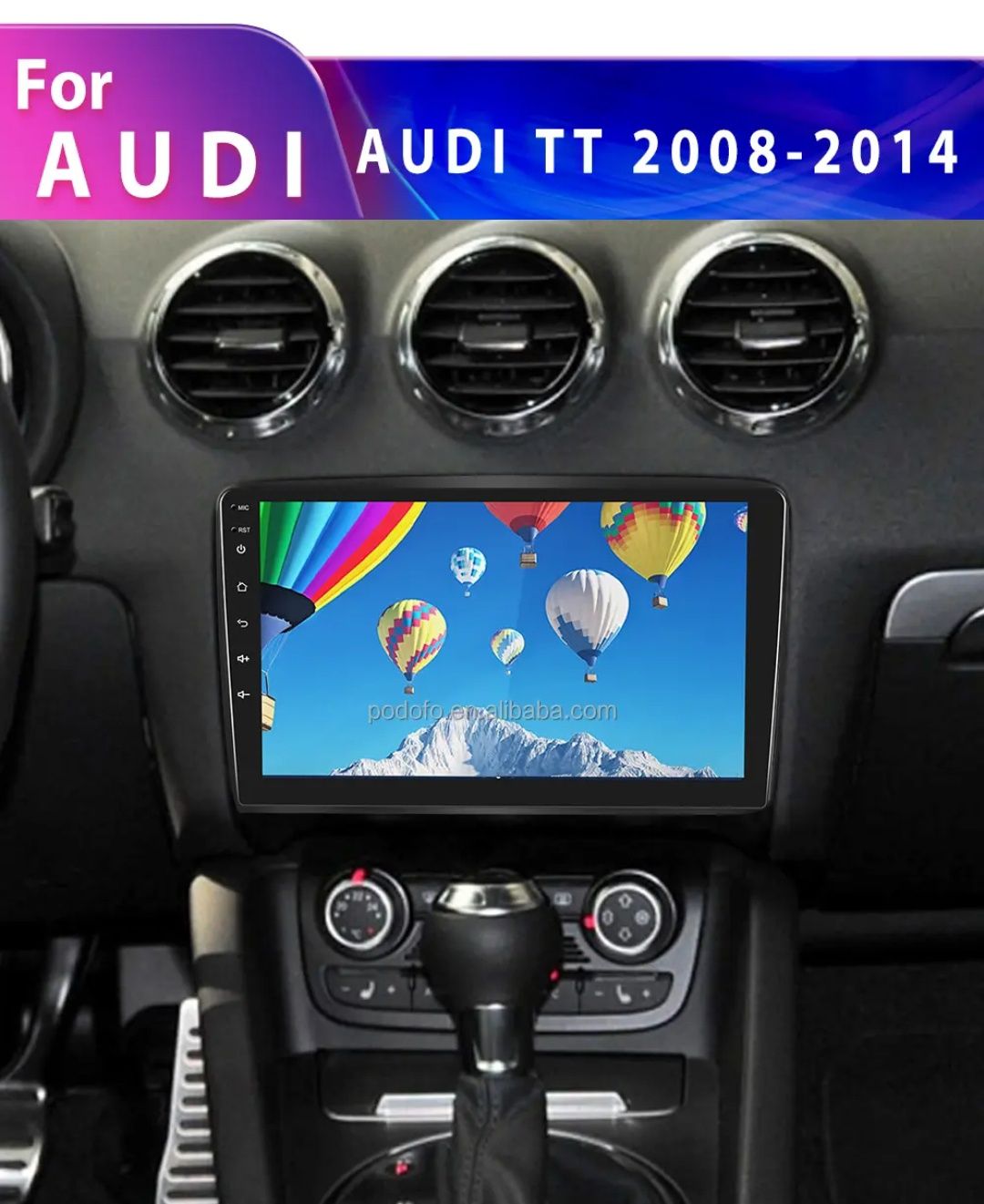 Rádio 9" android AUDI TT 2008 a 2014 CARPLAY WIFI GPS 2/32GB Novo