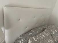 Cabeceira branca estufada com diamantes Conforama