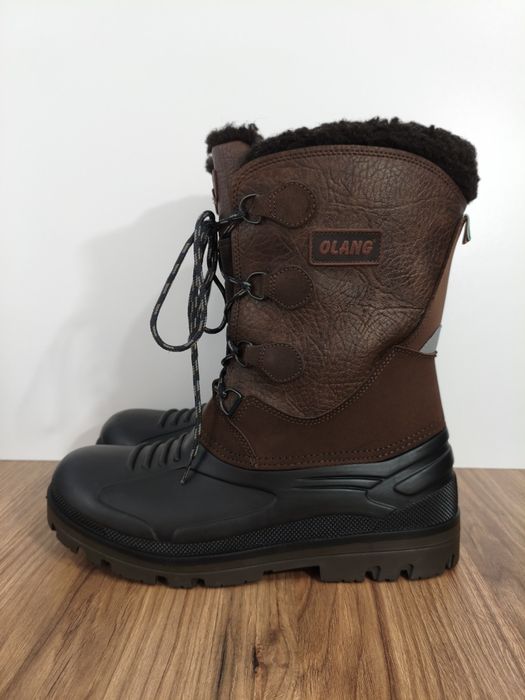 Kalosze Olang śniegowce męskie skórzane ocieplane r. 45 46