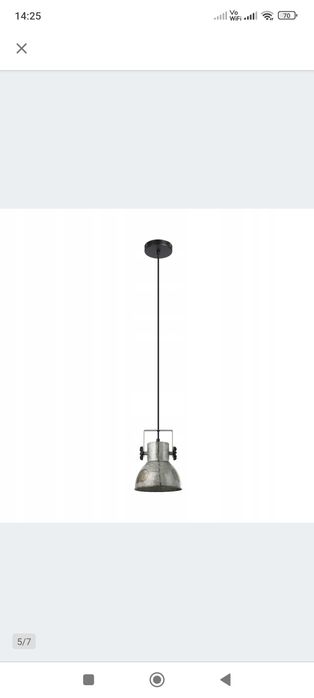 Lampa wisząca Eglo Barnstaple 1 -punkty światła E27