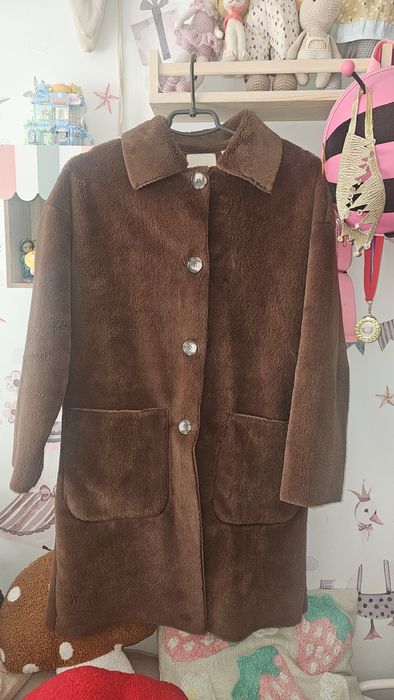 Пальто шоколадне без підкладки