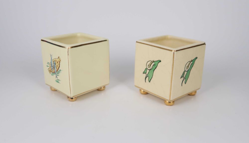 Faiança Modernista Portuguesa Aleluia - 2 jarras mod. X-186