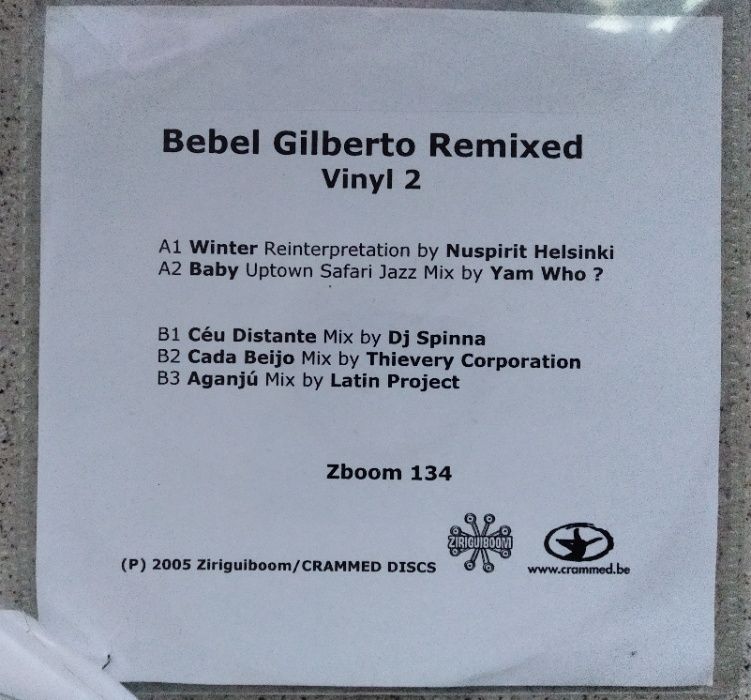 CD x 2 Bebel Gilberto Remixed 2005 Crammed Discs  PROMO